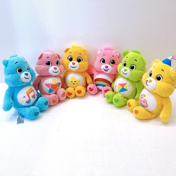 ❌SOLD❌ 2021 Care Bears 9 inch Plush lot of 6 by Basic Fun Laugh a Lot Plush Toys - Picture 9 of 14